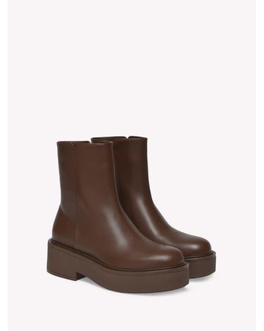 Gianvito Rossi Brown Hiro Bootie