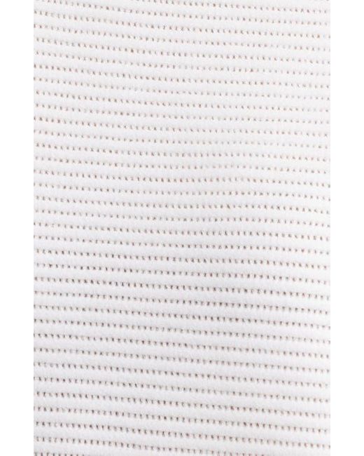Nordstrom White Textured Stitch Sweater