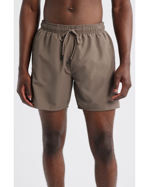 Boss Brown Dive Swim Trunks for men