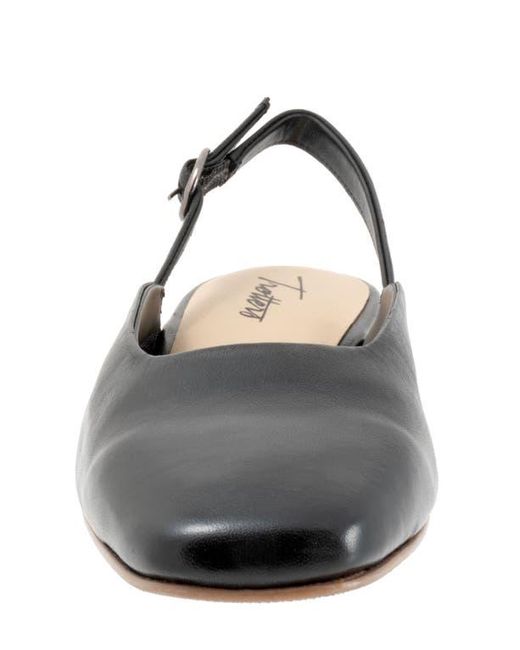 Trotters Black Holly Slingback Flat