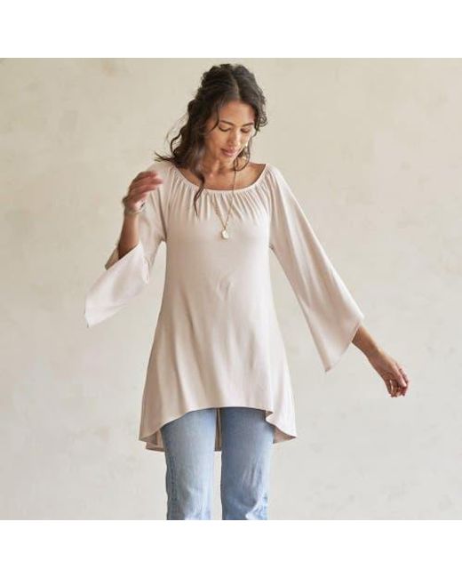 eavolu® Natural Peyto Raglan Flutter Tunic/Dress
