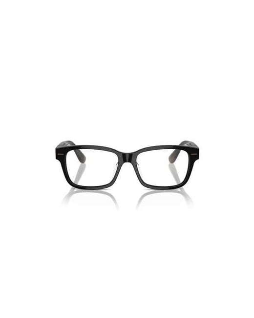 Brunello Cucinelli Black 53Mm Rectangle Optical Glasses
