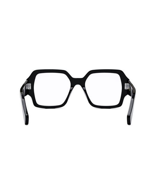 Céline Black Triomphe 52Mm Square Reading Glasses
