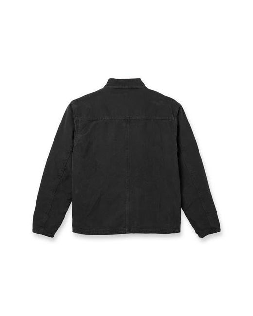 Quiksilver Black Waterman Refugio Cotton Canvas Jacket for men