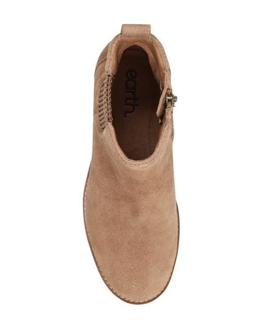 Earth Brown Cassi Side Zip Boot
