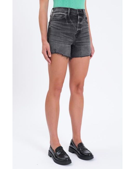 DAZE Blue Bottom Line Cutoff Denim Shorts