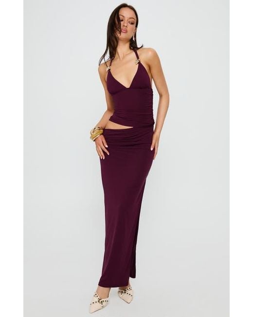 Princess Polly Imeraldia Cutout Halter Maxi Dress in Red | Lyst