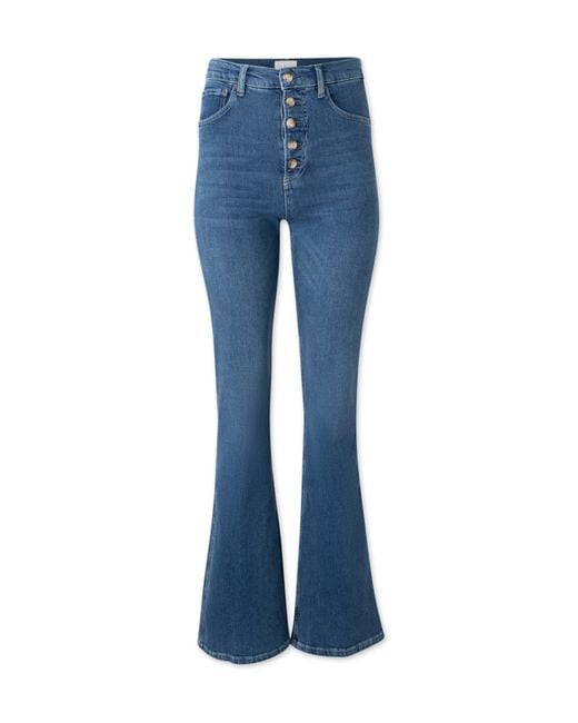Boyish Blue The Ricky High Rise Flare Stretch Jeans