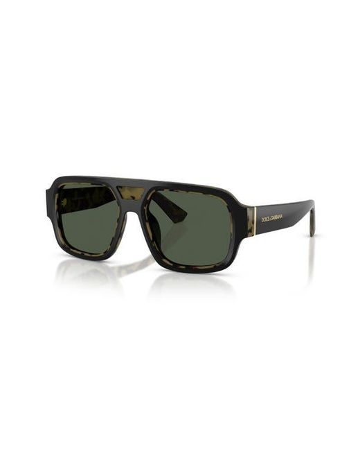 Dolce & Gabbana Green 55Mm Polarized Square Sunglasses for men