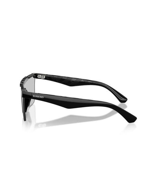 Burberry Gray 141Mm Rectangular Shield Sunglasses