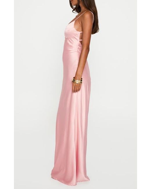 Princess Polly Pink Ravia Satin Maxi Slipdress
