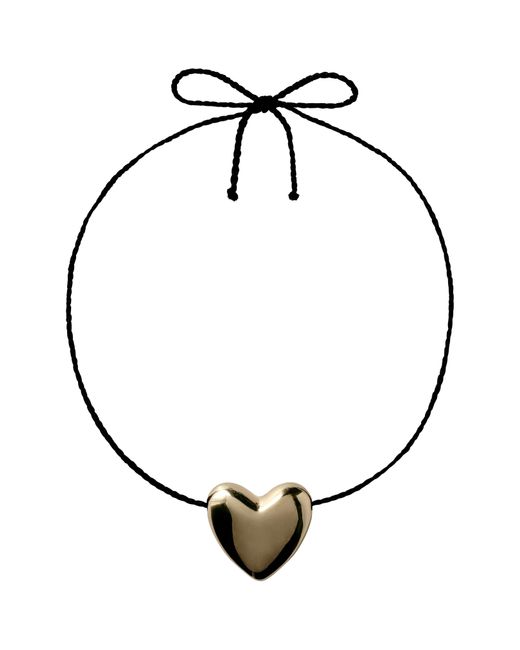 Annika Inez Metallic Heart Pendant Necklace