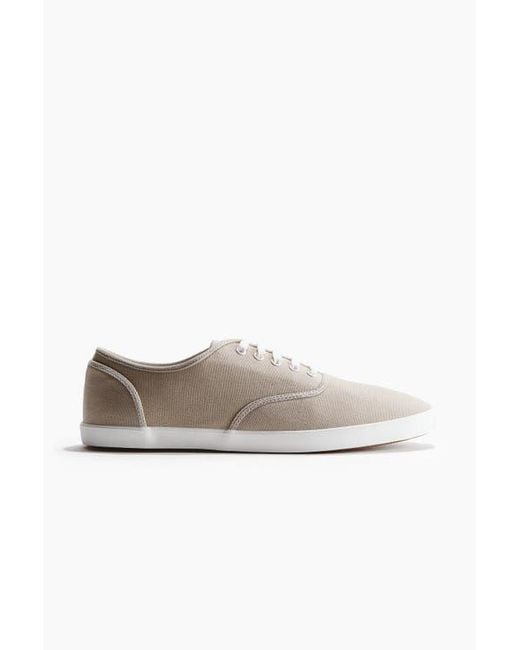 H&M White Canvas Trainers for men