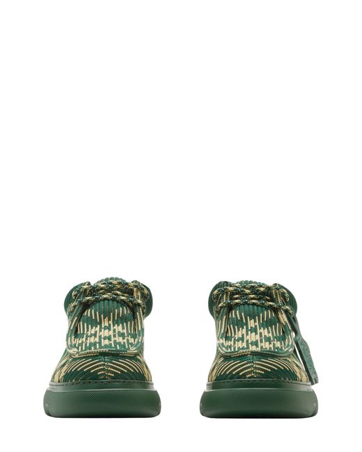 Burberry Green Knit Creeper Derby for men
