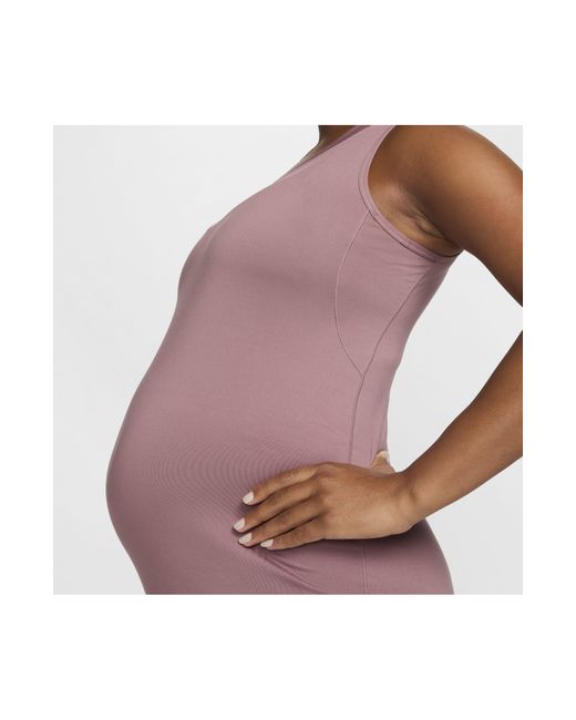 Nike Purple Dri-fit Sleeveless Knit Maternity Dress