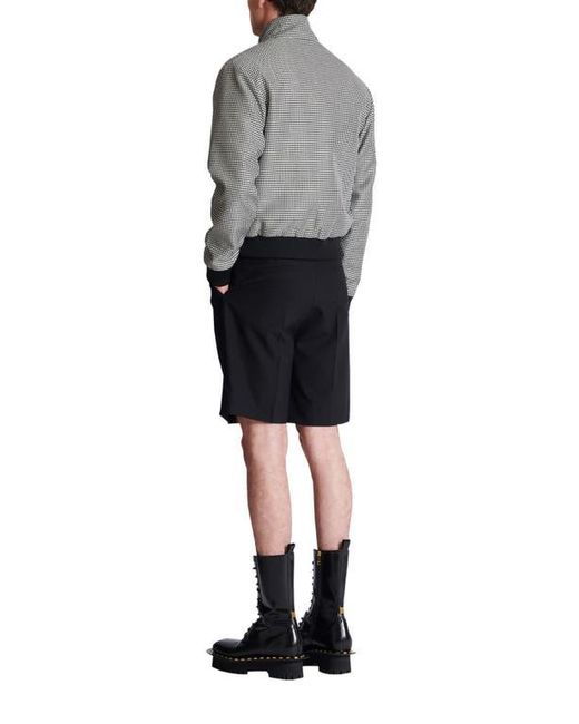Balmain Gray Houndstooth Wool Jacket for men