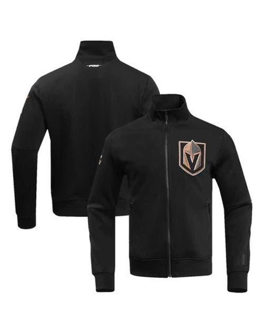 Pro Standard Black Vegas Golden Knights Classic Chenille Full-Zip Track Jacket for men