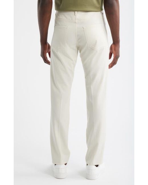 Boss White Delaware Five Pocket Straight Leg Pants for men