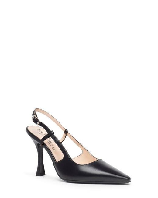 Nero Giardini Black Pointed Toe Slingback Pump
