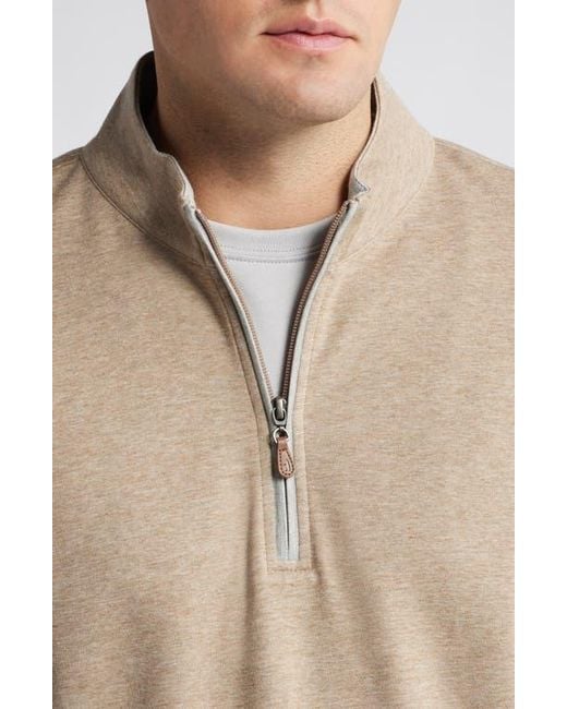 Johnnie-o Natural Sully Quarter Zip Pullover for men
