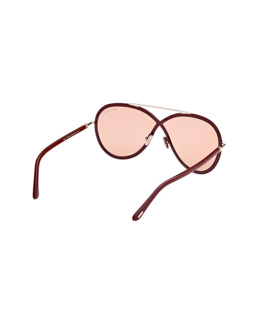 Tom Ford Pink Rickie 65mm Oversize Round Sunglasses for men