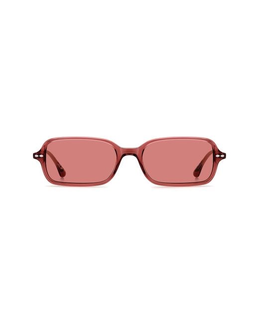 Isabel Marant Pink 52Mm Rectangular Sunglasses
