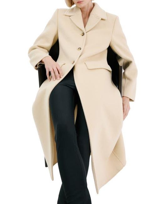 Mango Natural Wool Blend Coat