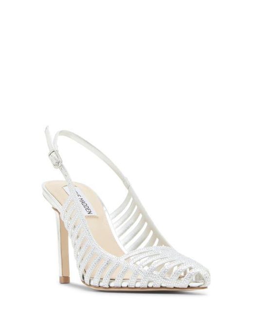 Steve Madden White Carleight Slingback Pointed Toe Pump