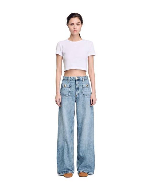 Sandro Blue Faded Jeans