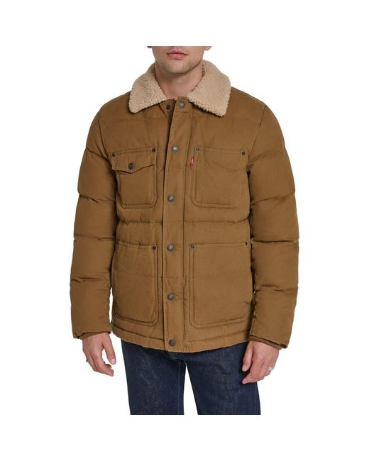 Levi's Brown Quilted Chore Jacket for men