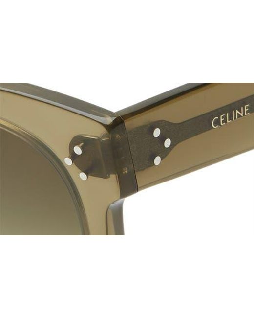 Céline Natural 54Mm Square Sunglasses