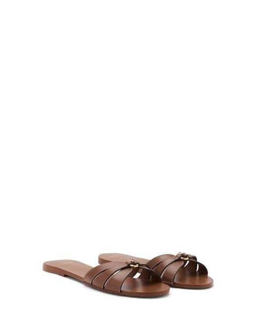 Mango Brown Slide Sandal