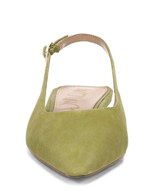 Sam Edelman Green Netty Slingback Pointed Toe Flat