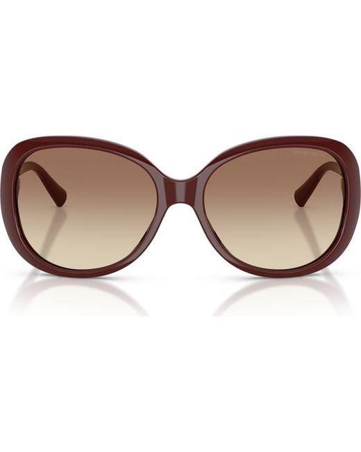 Armani Brown 56Mm Round Sunglasses