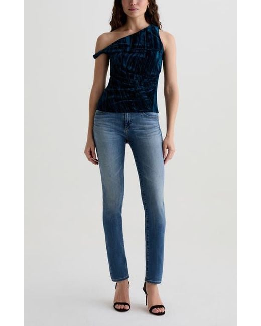 AG Jeans Blue Prima Low Rise Cigarette Jeans