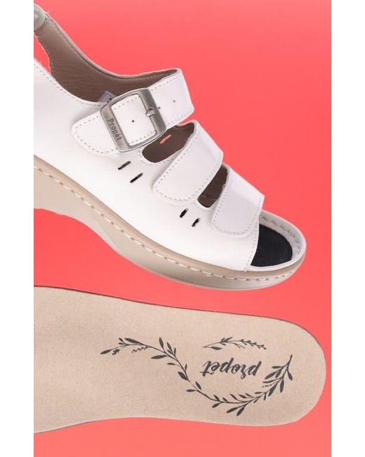 Propet White Breezy Walker Sandal
