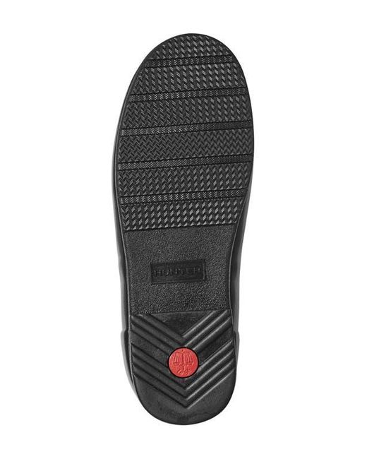 Hunter Black Refined High Gloss Quilted Short Waterproof Rain Boot