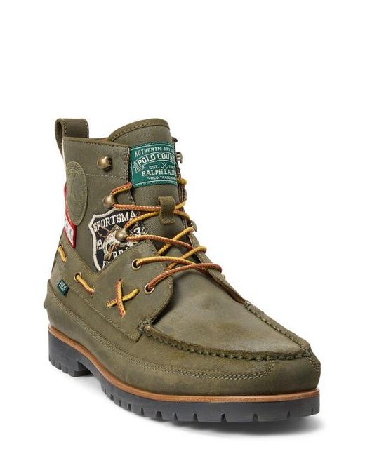 Polo Ralph Lauren Green Ranger Patch Work Boot for men
