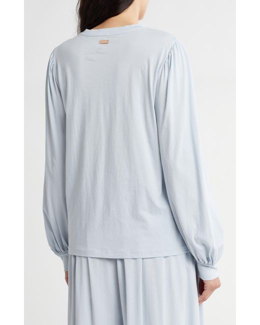 Lunya White Long Sleeve Organic Pima Cotton T-shirt