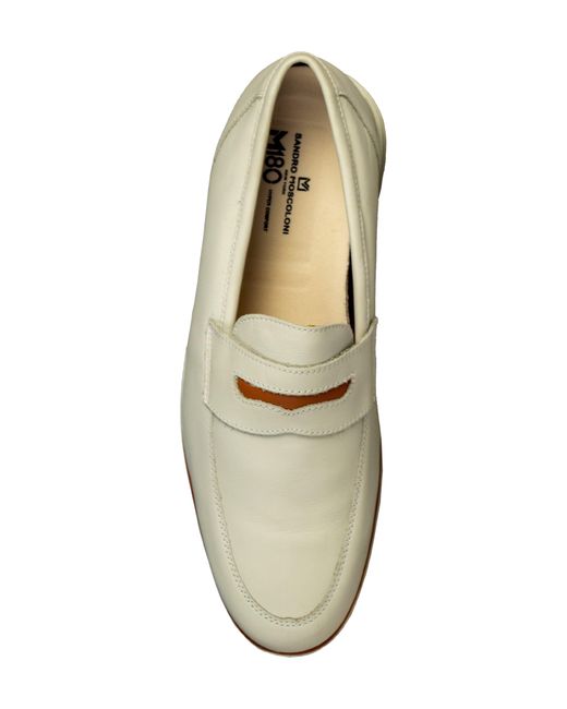 Sandro Moscoloni White Natal Penny Loafer for men