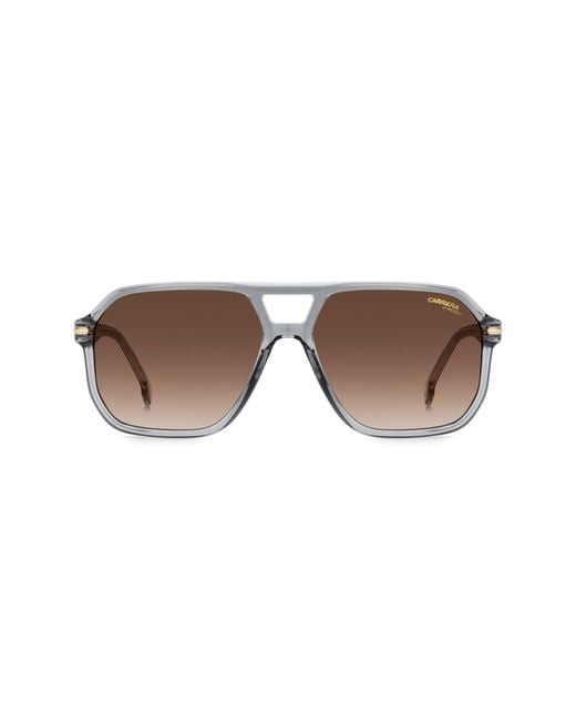 Carrera Brown 59Mm Rectangular Sunglasses for men