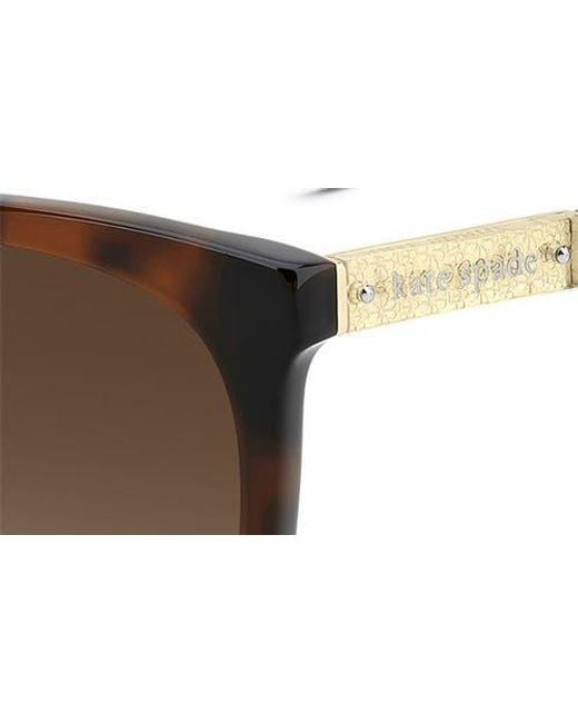 Kate Spade Brown Seline 54Mm Rectangular Sunglasses