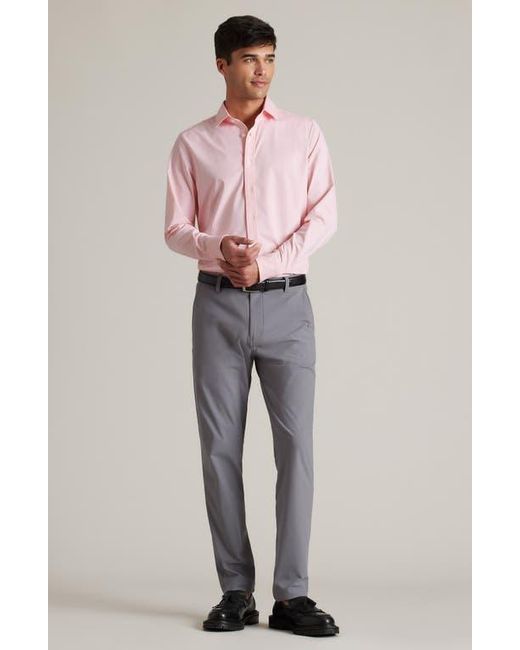 Rhone Red Commuter Semi Spread Collar Performance Button-Up Shirt for men
