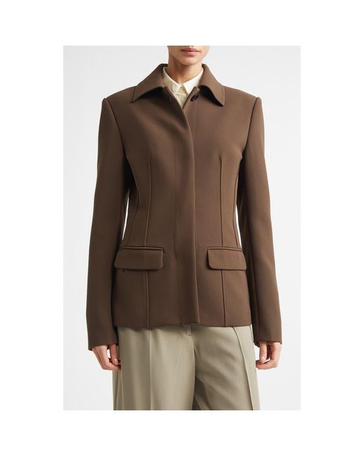 Totême Brown Cinched Pocket Jacket