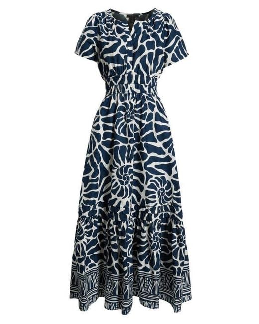 Halogen Allover Print A-Line Dress in Blue | Lyst