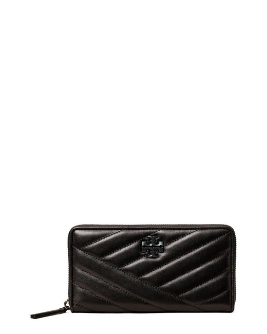 Tory Burch Black Kira Chevron Quilted Leather Continental Wallet