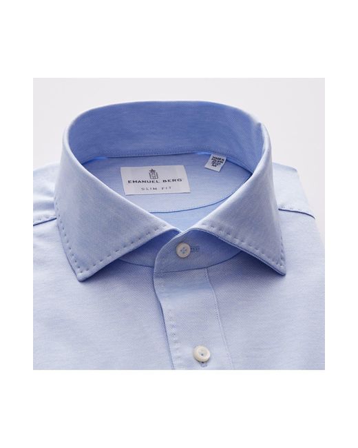 Emanuel Berg Blue Premium Quality Cotton Jersey Polo for men