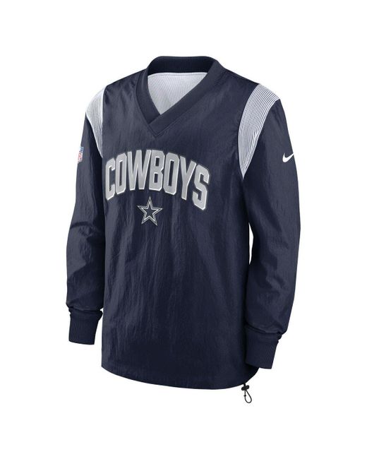 Dallas Cowboys Nike Sideline Athletic Stack Performance Pullover