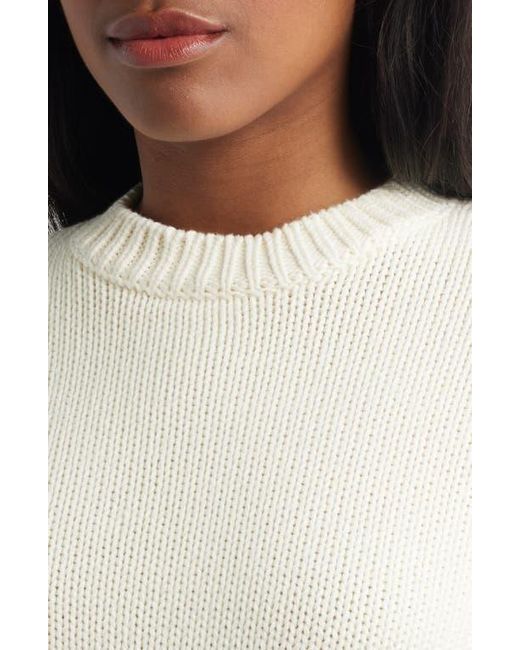 Madewell Blue Solid Relaxed Cotton Sweater
