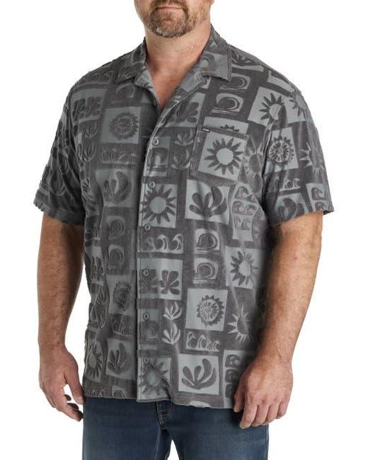O'neill Sportswear Gray Big & Tall O'Riginals Era Jacquard Knit Sport Shirt for men